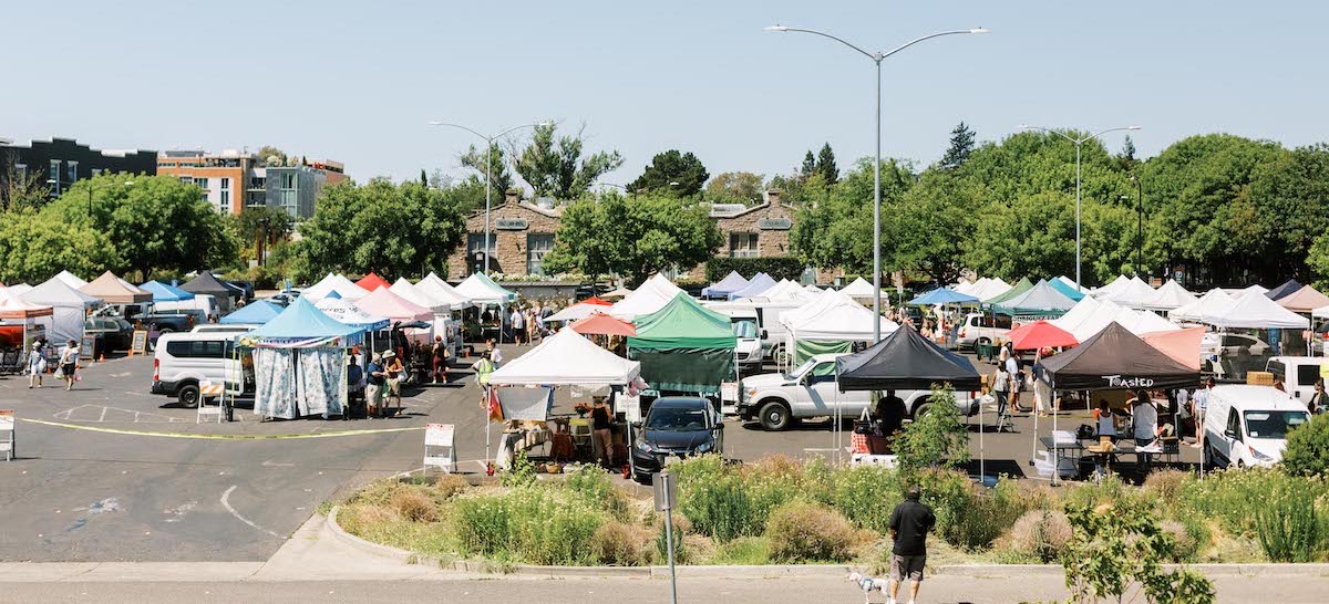 View of the Napa Farmers Market